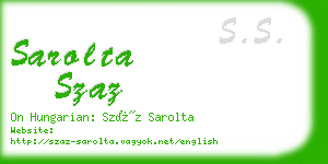 sarolta szaz business card